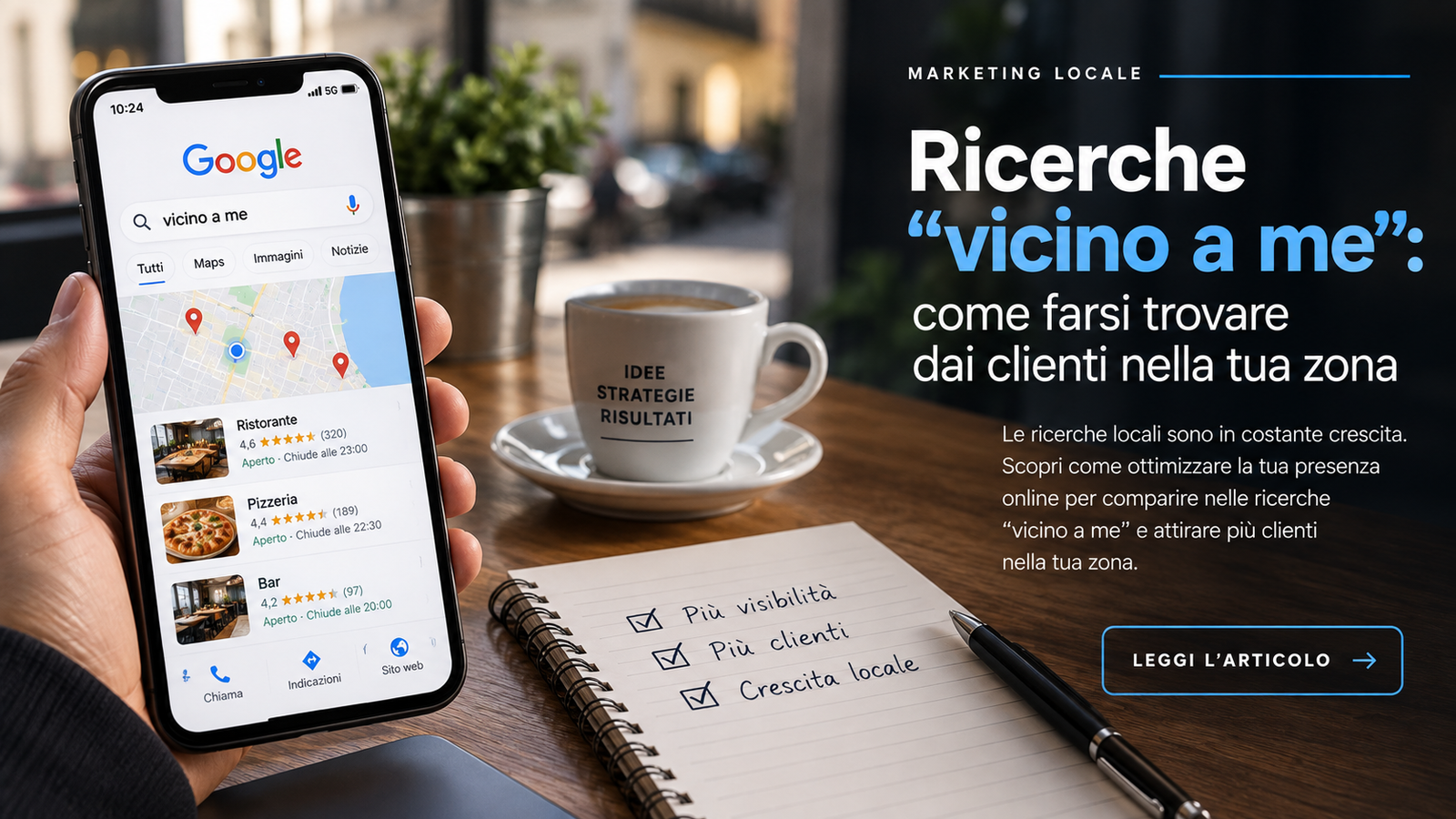 Ricerche “vicino a me”: come farsi trovare dai clienti nella tua zona