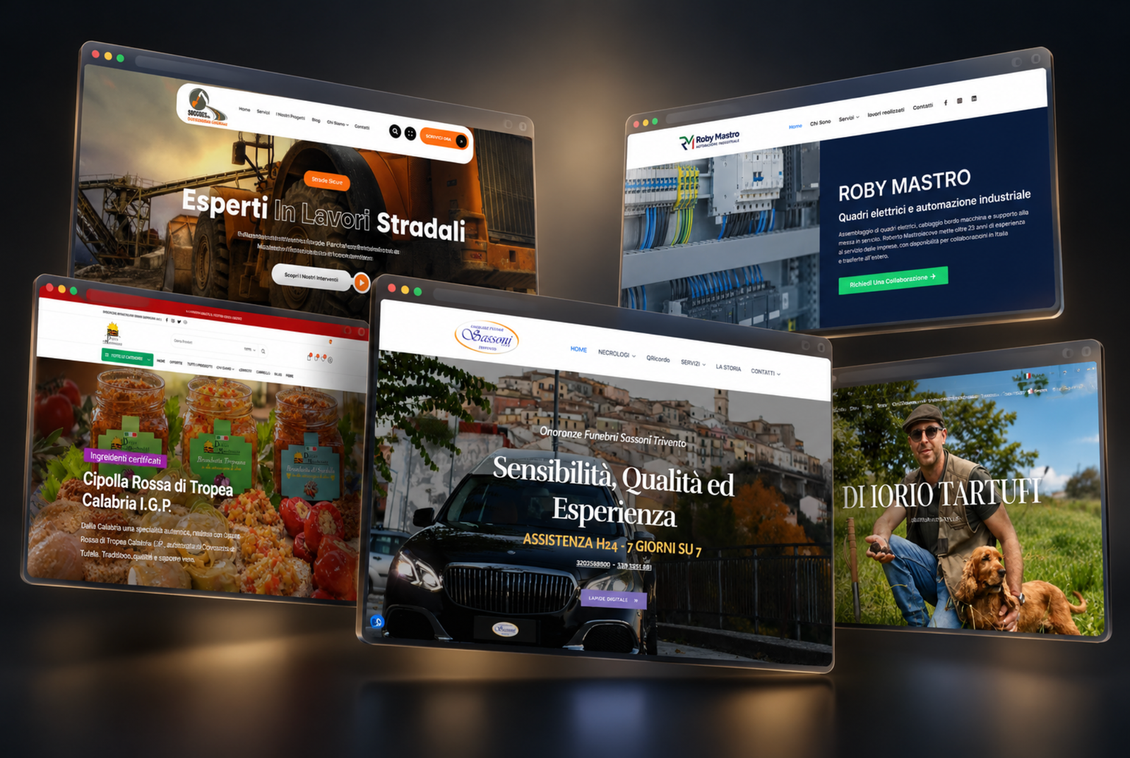 Portfolio di siti web professionali realizzati da Mattia Ciavarro, web designer ad Arona, per aziende, professionisti ed e-commerce.
